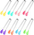 8PCS Silicone Mini Tongs, 5Inch Hand Shape Food Tongs, Colourful Small Kids Tongs for Serving Food, Ice Cube, fruits, Sugar, Barbecue by  (Palm sharp)
