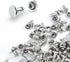 200Sets 6mm Round Cap Leather Rivets, Double Cap Rivets Tubular Metal Studs Rivets for Leather Purse Keyrings Repair and Crafts Decoration (6mm Silver)
