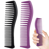 2PCS Detangling Hair Comb for Women, 2-Sided Plastic Hairstyle Comb With Wide and Fine Teeth, All-Purpose Hair Comb for Thin, Thick, Curly, Straight Hair - For Men & Women Combing, Hairstyling