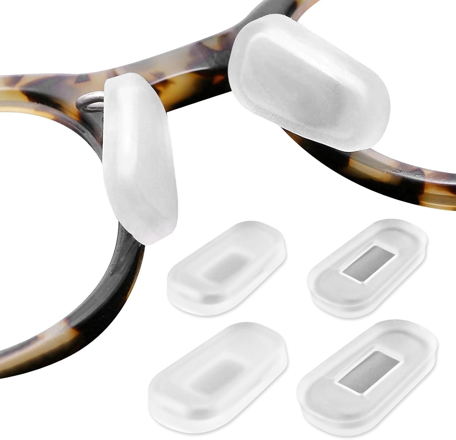 12PCS Soft Eyeglass Nose Pads Cover, Silicone Eyeglass Nose Pads Glasses Repair Kit, 3.35x0.67 Inch Anti-Slip Glasses Nose Piece/Eyewear Protective Cover Eye Pad for Nose Bridge