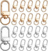 20Pcs 1.26 x 0.39 Inch Swivel Snap Key Chain Clip Hook Small Metal Lobster Claw Clasp Mini Swivel Lanyards Snap Hooks for Bag Key Chains Connector Jewelry Making DIY Crafts Hardware Silver Finish