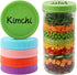 5 Pcs Wide Mouth Mason Jar Lids, 86mm Plastic Storage Caps for Wide Mouth Jars Covers - Reusable Storage Caps/Jar Lids for Mason Glass Jars - Leak-Proof Sealing Covers/Dishwasher Safe
