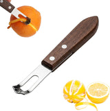 1PCS Citrus Zester and Orange Peeler Tools, Channel Knife, Walnut Wood and Stainless Steel Bar Peeler Tool, Channel Knife for Bartenders & Home Mixologists, Craft Cocktails (5.59 x 0.86'')