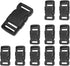 CooBigo 10pcs 1/2"(12.5mm) Side Release Buckles Plastic Black Quick Adjustable Buckle For Backpack Strap DIY Pets Collar Accessory