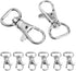 CooBigo 30pcs Metal Swivel Clasps Lanyard Snap Hook Lobster Claw Clasp Jewelry Findings Swivel Trigger Snap Hooks (Webbing Size:1/2" (13.2mm))