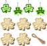 20Pcs Wooden Shamrock Ornaments to Paint, 3.2 Inch St. Patrick&