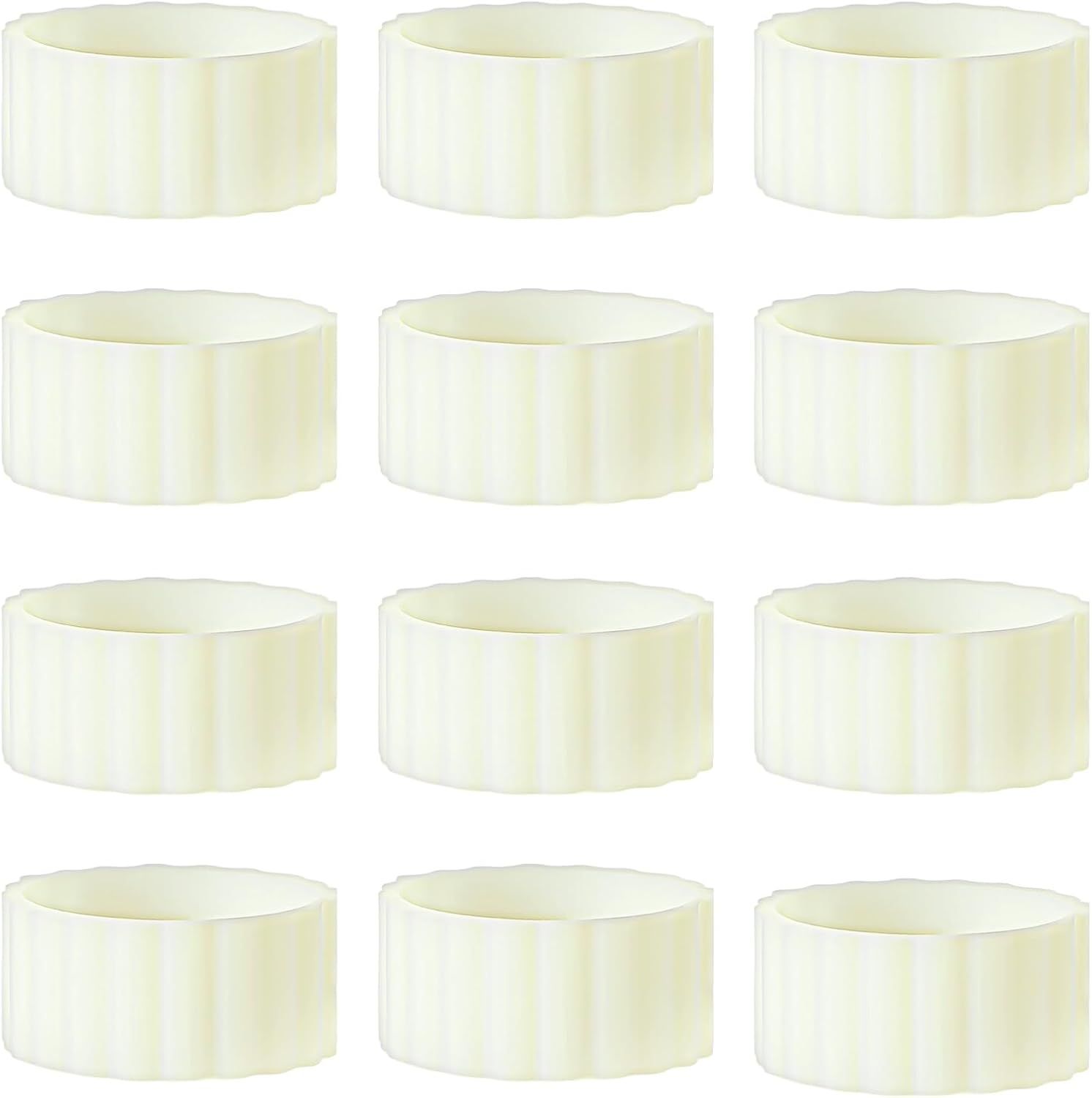 12PCS Rubber Candle Grippers, Silicone Candle Hugger, Candles Grips Inserts for Taper Candles Base Accessories Bougie Upright and in Place for Taper Bougie Cups