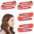 8PCS Small Strawberry Hair Clips, Metal Snap Hair Clips for Women Girls, Cute Hairs Barrettes Cute Strawberry Hairs Accessories for Girls Toddlers Kids and Teens Gifts Red