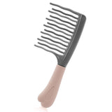Wide Tooth Comb for Curls, Curly Hair Comb with Double Row Wavy Tooth for Curls Wavy Thick Long Wet Dry Hairs, Detangler Hairs Brush Large Teeth Shower for Women Girl (Grey)