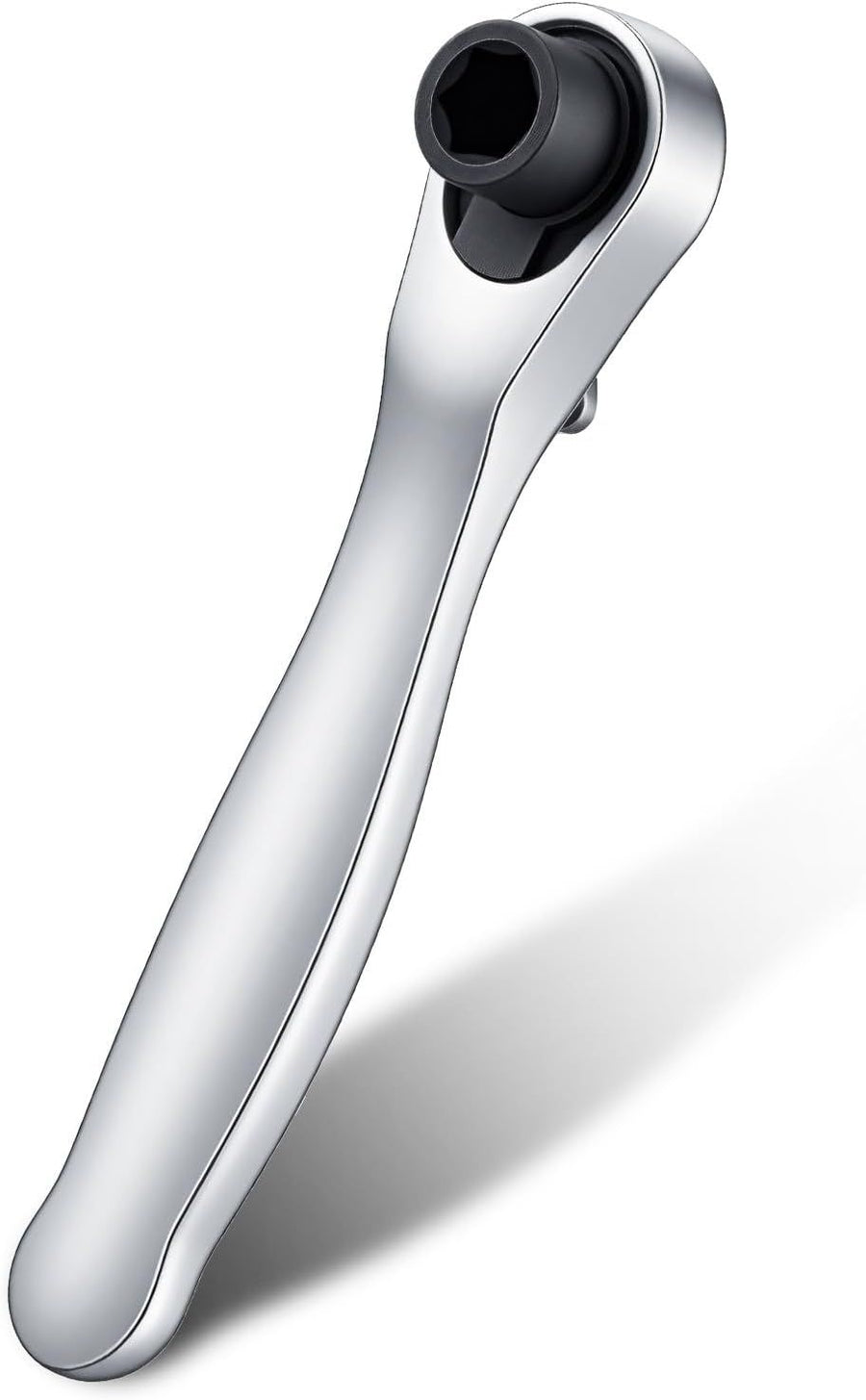 Mini 1/4 Ratchet Wrench, Reversible Stubby Ratchet, Oval Head Socket Wrench, Steel Quarter Inch Compact Socket Wrenches for Tight Spaces