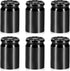 6 Pcs Bullet Tire Valve Stem Caps, Aluminum Alloy Car Tire Valve Caps, Universal Tire Air Cap for Cars, SUV, Trucks, Bikes, Motorcycles, Bicycles (Black)