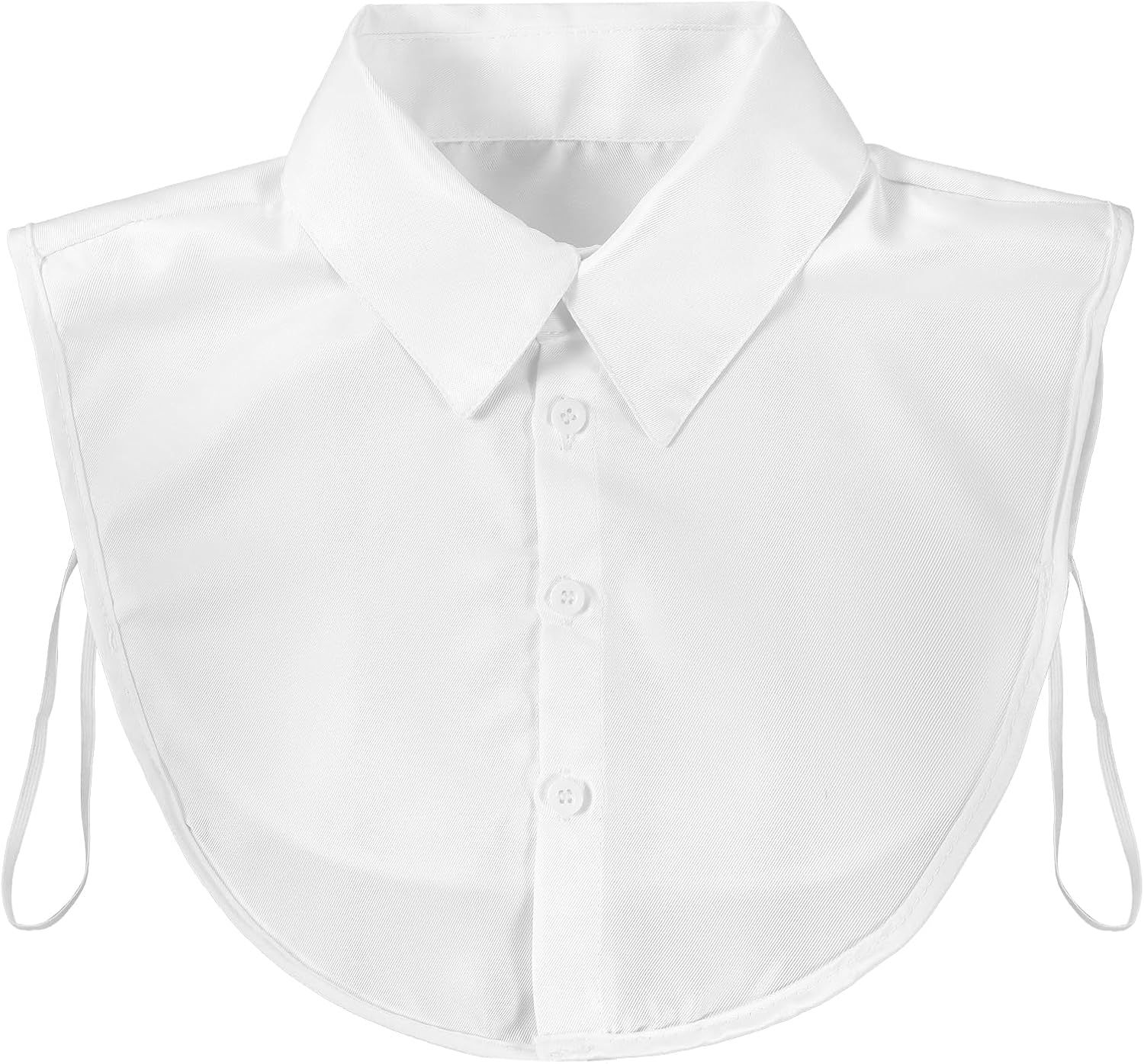 White Fake Collar for Women, Detachable Dickey Collar, Faux Collars Blouse Half Shirt Collars Tops for Daily Graduation Halloween Winter Christmas