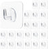 20PCS Self Adhesive Hooks for Hanging, Wall Hooks Transparent Waterproof Sticky Hook for Keys, Bathroom, Shower, Outdoor, Kitchen, Door, Home Improvement, Utility