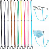 10 Pcs Adjustable Eye Glasses Holders Around Neck, Eyeglasses Straps, Sunglass Glasses Chain, Eyeglass Lanyard for Women Men & Kids (Colorful)