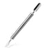 Dual Head Nail Cuticle Pusher Tool, Nail Scraper Stainless Steel Curved & Chisel Edge for Women Home Manicure Pedicure Tools Professional Tool for Cuticle Work (Silver)