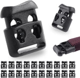 CooBigo Plastic Cord Locks for Paracord Drawstring Clip, Spring Toggle Cord Stopper Sweatpant Hat Gloves Hoodie String Lock
