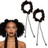 2PCS Adjustable Satin Hair Ties for Curly Hairs, Large Hair Scrunchies for Women, Thick Curly Hairstyle Accessories Afro Puffs Ponytails Locs Pineapples