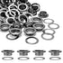 100Sets 1/2 Inch Eyelets and Grommets, Metal Eyelets Grommet Kit with Washers Backing Eyele for Fabric Clothing Tarps Leather Bag Shoes Curtains Hats Tents Repair and Decoration (Black)