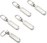 Metal Zipper Pull Replacement for Small Holes, Detachable, Repair for Jacket, Bag Boots, Purse, Coat, Pants (5 Pcs Silver)
