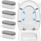 4PCS Toilet Seat Bumpers,Universal Buffer Toilet Lid Bumpers for Families, Hotels, Hospitals, School Toilet Seats