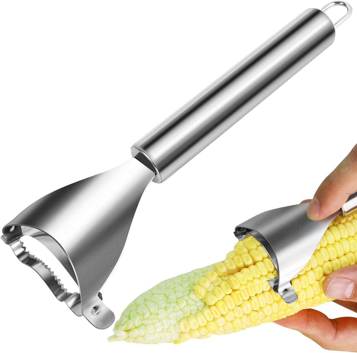 Corn Peeler,304 Stainless Steel Corn Stripper Corn Kernel Remover Tool