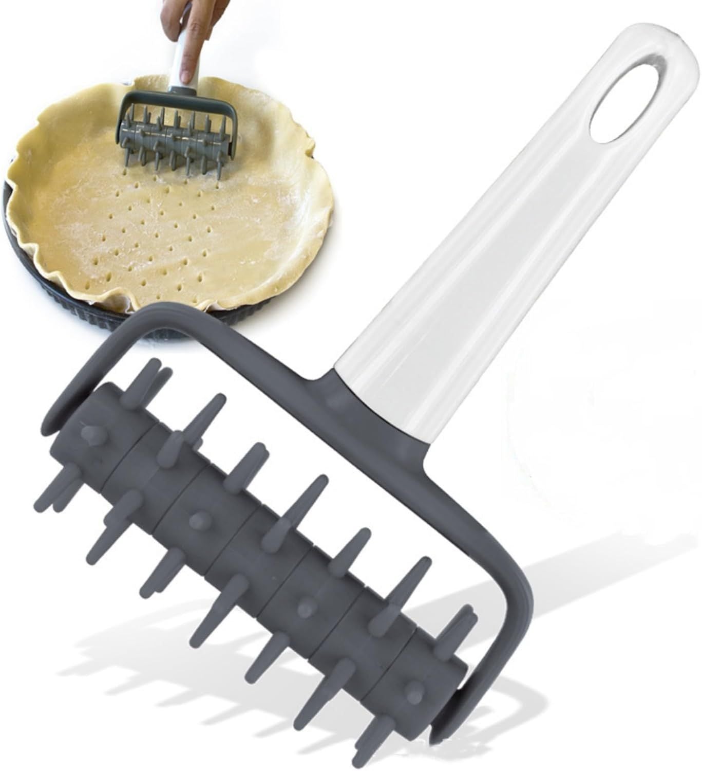 Pizza Dough Docker Roller - Bubble and Blistering Killer Time-Saver for Home Kitchen Pizza Making - Docking Tool Accessory