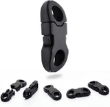 CooBigo 25 Pack Mini Breakaway Buckles, 6mm Side Release Plastic Buckle for Paracord Bracelet Clasp, Paracord Anklet, Braided Necklace, Cameras Strap Rings Accessories