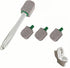 Pumice Toilet Brush Scrubber with 9.5” Handle - 1 Scrubber + 4 Pumice Stones - Remove Hard Water Stains, Rust & Lime from Toilet, Tub, Tile, Grill & Pool - No-Scratch, Easy Grip