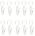 10-Pack Heavy Duty Swivel Clothes Pins - 360° Rotating Hooks for Laundry, Beach Towels, Curtains, Rustproof Stainless Steel Spring, Non-Slip Grip (4.3", White)