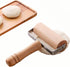 Stainless Steel & Beechwood Rolling Pin with Adjustable Thickness - Ergonomic Dumpling/Pasta Maker、Pizza, Kitchen Tool for Home Chefs, Dishwasher Safe & Rustproof Design (T)