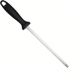 13" Professional Knife Sharpening Steel Rod - High Carbon Magnetic Honing Rod for Kitchen Chef Knives, Ergonomic Non-Slip Grip with Durable Serrations & Hanging Hole - Multi-Purpose for Home (13IN)