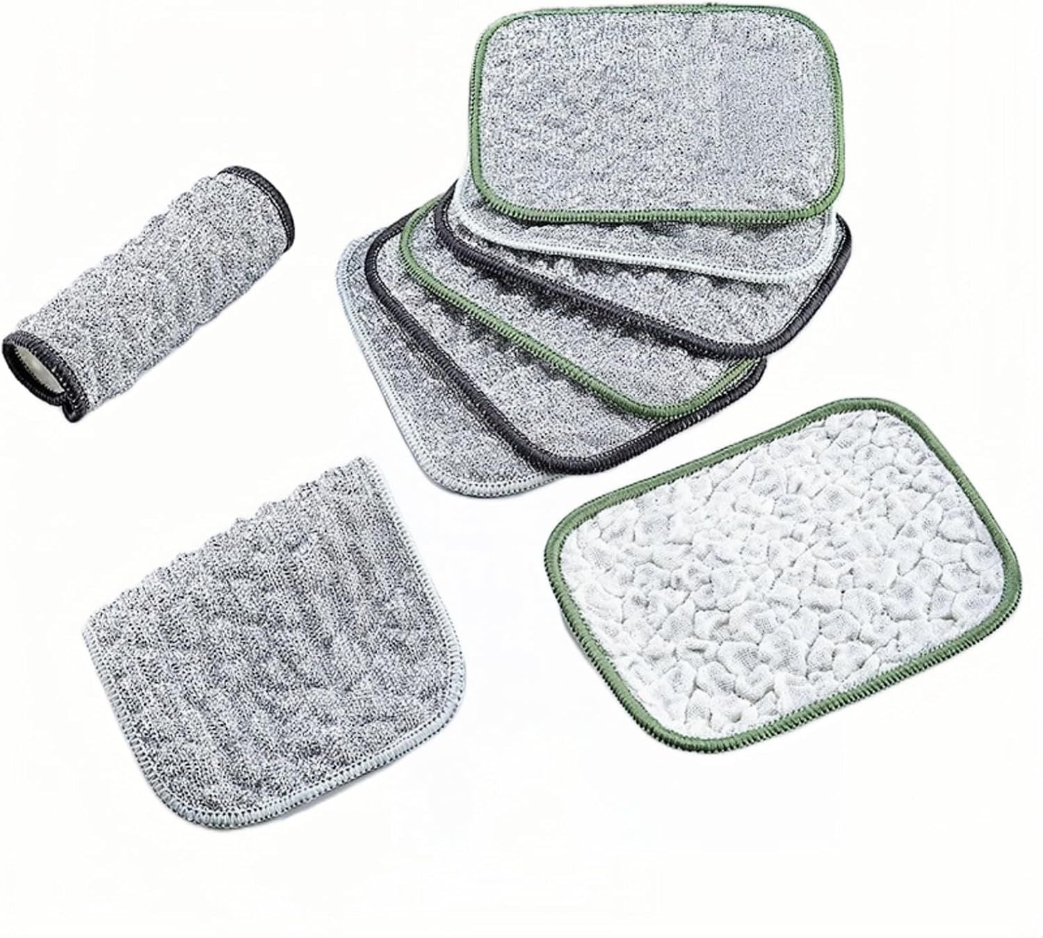 10Pack Scrubber Sponge for Dishes, Pans & Grease - Dual-Side Non-Scratch, Super Absorbent, Heat Resistant - Strong Cleaning Power for Kitchen, Glass, Stove (Color Random)