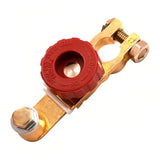 Top Post Battery Disconnect Switch 12V 125A Heavy Duty Brass Marine Car Truck RV Boat Anti-Corrosion Quick Release Knob for Battery Saver 0.59-0.67" Universal Fit Prevents Battery Drain (Red)