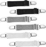6 Pcs Adjustable Hip Elastic Belt, Elastic Band for Sewing Pant Waist Tightener Pant Belt Clip Women Men Back Cinch for Jeans Pants Dresses