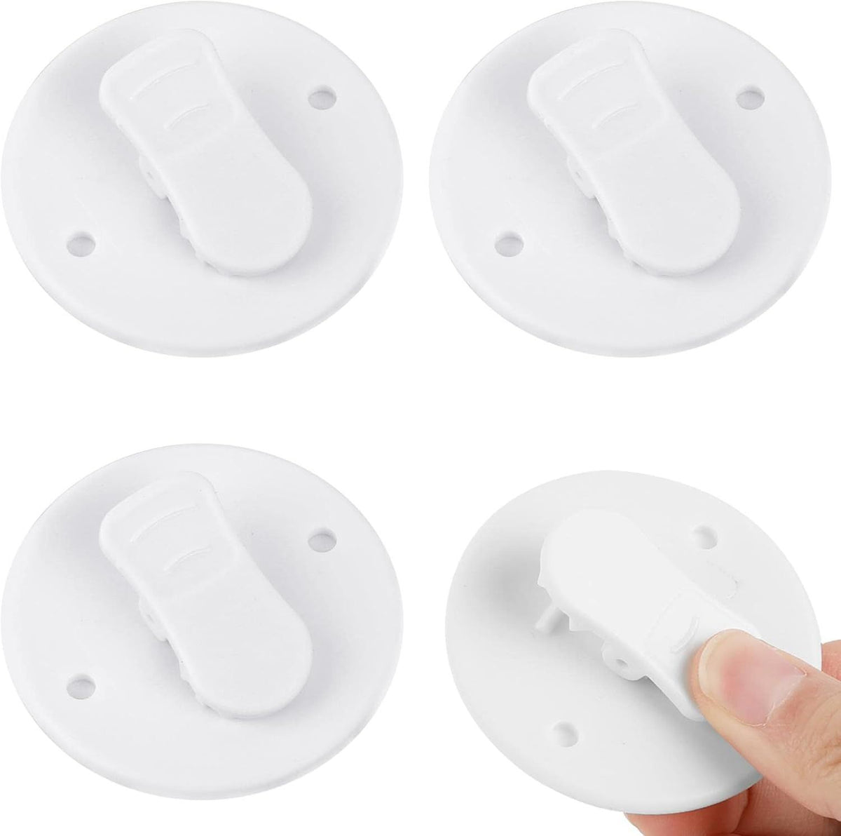 4Pcs Shower Curtain Clips Shower Splash Guard Holder Clear Self Adhesive Windproof Splash Clips Bathroom Curtain Weight Clip for Home