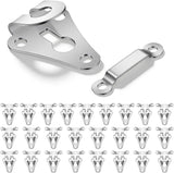 25 Set Hook and Eye Sewing Closures for Clothing, Metal Pant Hooks for Waist, Replacement Hook and Eye Closure, Sewing Belt Hooks for Pants, Waist, Bra, Jeans, Trouser Skirt, Dress, DIY Craft