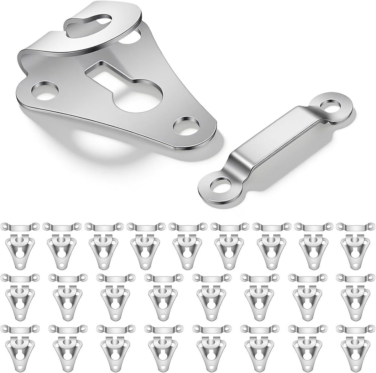 25 Set Hook and Eye Sewing Closures for Clothing, Metal Pant Hooks for Waist, Replacement Hook and Eye Closure, Sewing Belt Hooks for Pants, Waist, Bra, Jeans, Trouser Skirt, Dress, DIY Craft