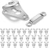 25 Set Hook and Eye Sewing Closures for Clothing, Metal Pant Hooks for Waist, Replacement Hook and Eye Closure, Sewing Belt Hooks for Pants, Waist, Bra, Jeans, Trouser Skirt, Dress, DIY Craft