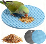 2 PCS Bird Foraging Toys, Soft Bird Slow Feeder Mats, Silicone Bird Foraging Mat, Interactive Foraging Birds Toys for Parakeet, Cockatiel, African Grey, Conure, Budgies