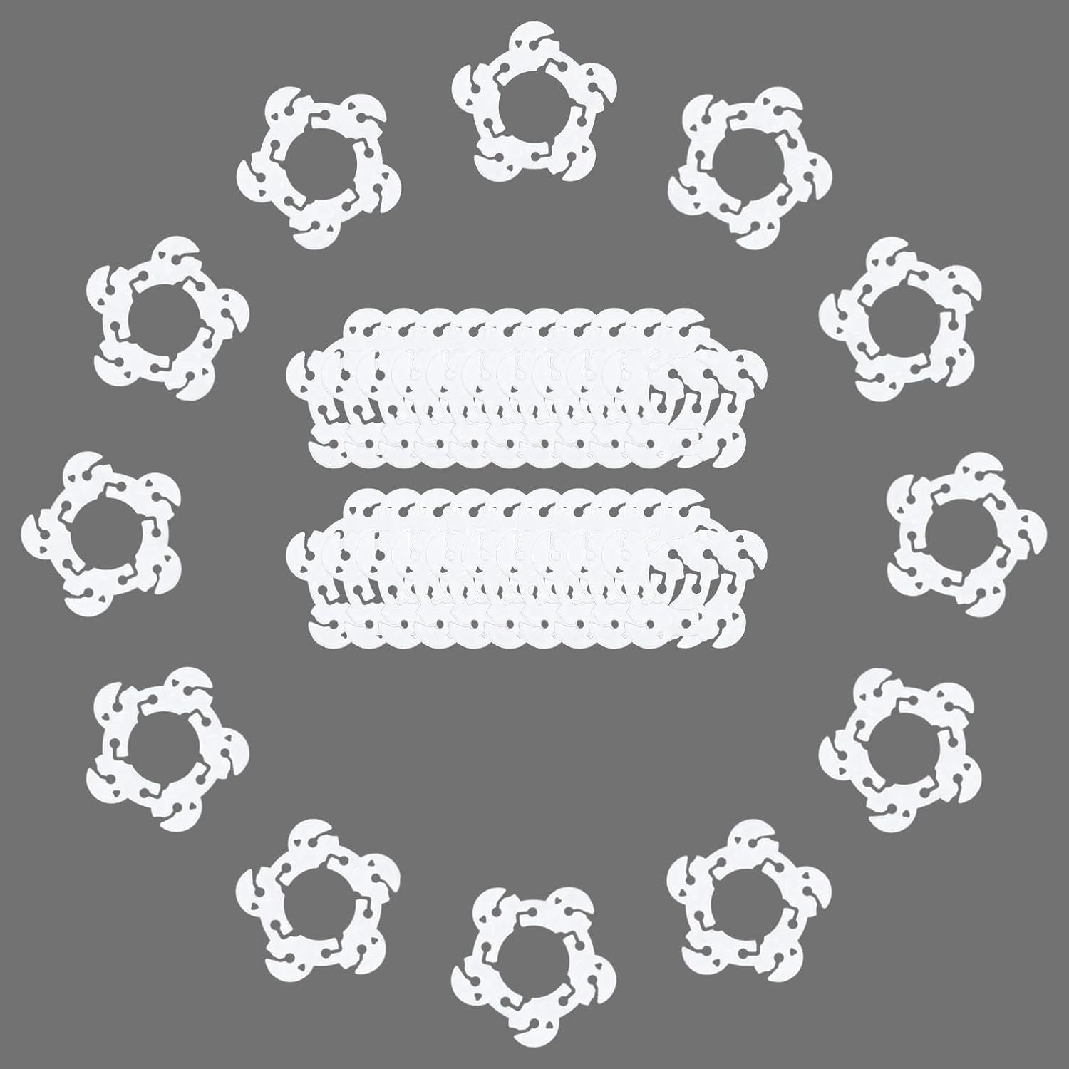 50 Pcs Reusable Balloon Arch Clips, Plastic Balloon Arch Connectors, Garland Holders for Decorating Connector, Balloons Stand Clips for Birthday Wedding (Diameter 2.2 Inch)