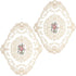 2PCS Lace Doilies for Tables, Lace Placemats Doilies for Tables Beige Embroidered Cup Mats Table Mats, Elegant and Retro for Desktop Decoration, Heat Insulation