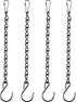 Black 4 Pack Hanging Chain for Bird Feeders, Planters, Lanterns, Wind Chimes, Decorative Ornaments and Birdbaths Basket Extender Chain Outdoor Indoor (9.5 Inch)