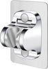 Shower Head Holder Shower Wand Holder Wall Mount Adhesive Adjustable Handheld Shower Holder No Drilling Shower Head Bracket, Silver