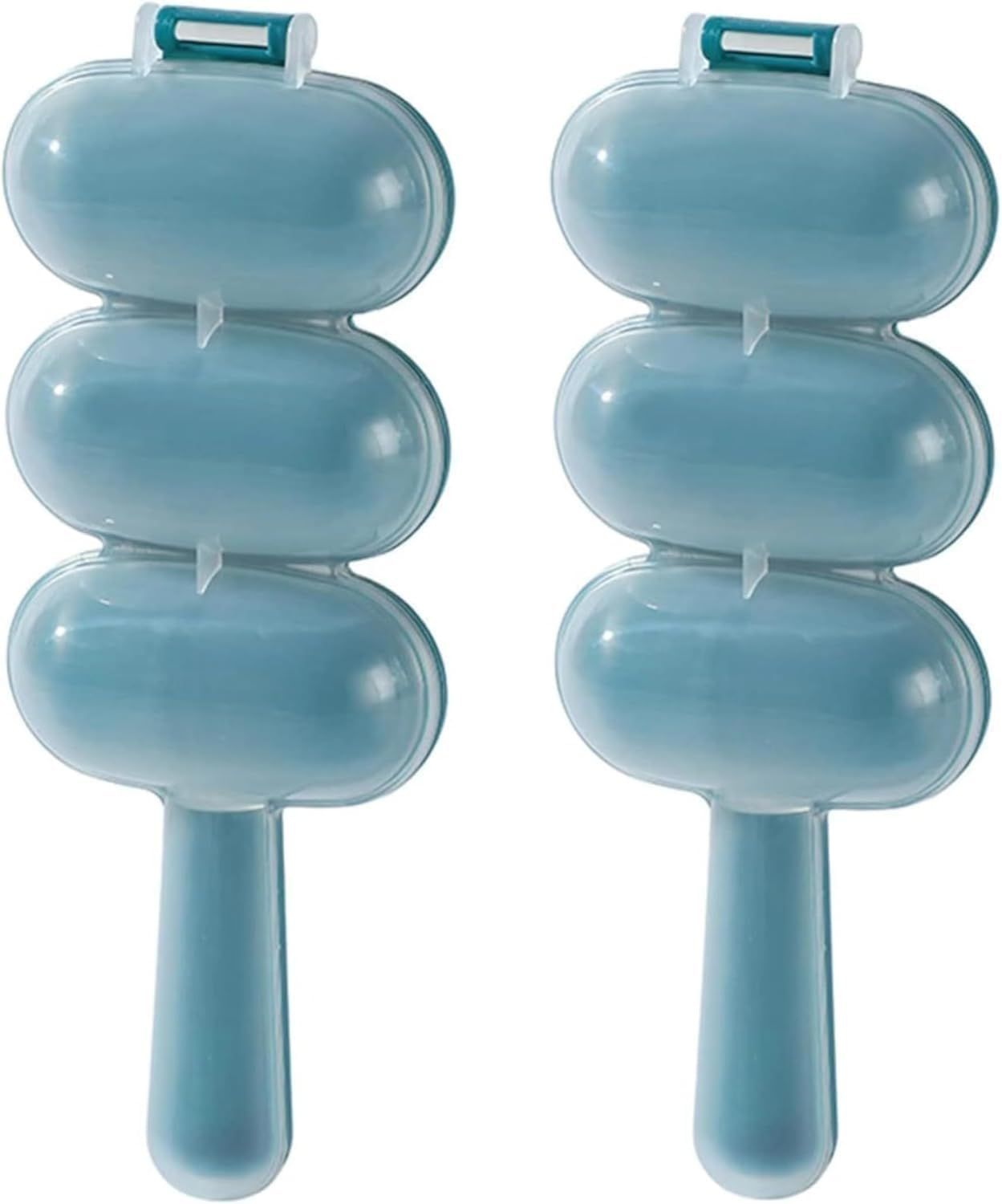 2 Pcs Blue Rice Ball Maker Shake Lunch Maker Mould Rice Ball Shaker Rice Ball Mold Rice Ball Shaped Kitchen Tools Home DIY Making Kit Sushi Plates, DIY Sushi Shake Rice Ball Molds