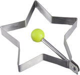 Star Egg Mold Shaper - Non Stick Pancake Deep Egg, Stainless Steel Frying Egg Rings, Mould Cookies Maker Baking Shaper Kitchen Gadget, Egg Patty Maker Rings For Sandwich Fritters Crumpets
