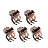 5PCS Mini Metal Hair Claw Clips for Women,Mini Metal Hair Claw Clips,Bronze Clamp Side Bangs Clip Hair Styling Tool Hairpins Hair Accessories for Women