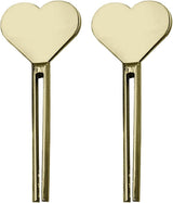 2pcs Metal Tube Squeezer Key,Stainless Steel Toothpaste Roller，Creams Tube Wringer,Efficient Toothpaste Saver,Toothpaste Roller Tube Key for Paint, Cosmetics and Hair Dye (Gold)