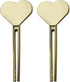 2pcs Metal Tube Squeezer Key,Stainless Steel Toothpaste Roller，Creams Tube Wringer,Efficient Toothpaste Saver,Toothpaste Roller Tube Key for Paint, Cosmetics and Hair Dye (Gold)