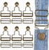 6 Sets Overalls Buckles, 1.25 inch Metal Overall Replacement Clasp Clips with Adjustable Tri Glide Slide Buckle and Buttons, DIY Button No-Sew Accessories for Overall Bib Pants Trousers Jeans Jacket