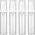4 Pcs Refillable Clear Travel Airless Pump Container - Vacuum Cosmetic Press Pump Bottle for DIY Foundation Gel Lotion Moisturiser Shampoo Toiletry (10ml)